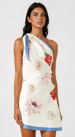 Elba Mini Dress - White Multi