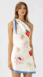 Elba Mini Dress - White Multi