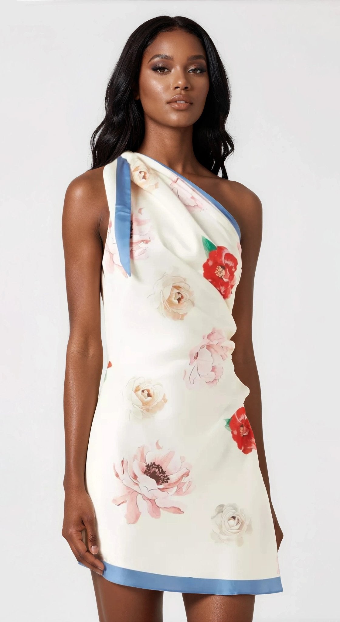 Elba Mini Dress - White Multi
