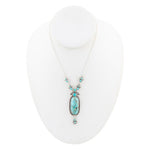 Emile Sterling Silver & Blue Turquoise Pendant Necklace