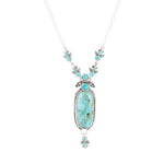 Emile Sterling Silver & Blue Turquoise Pendant Necklace