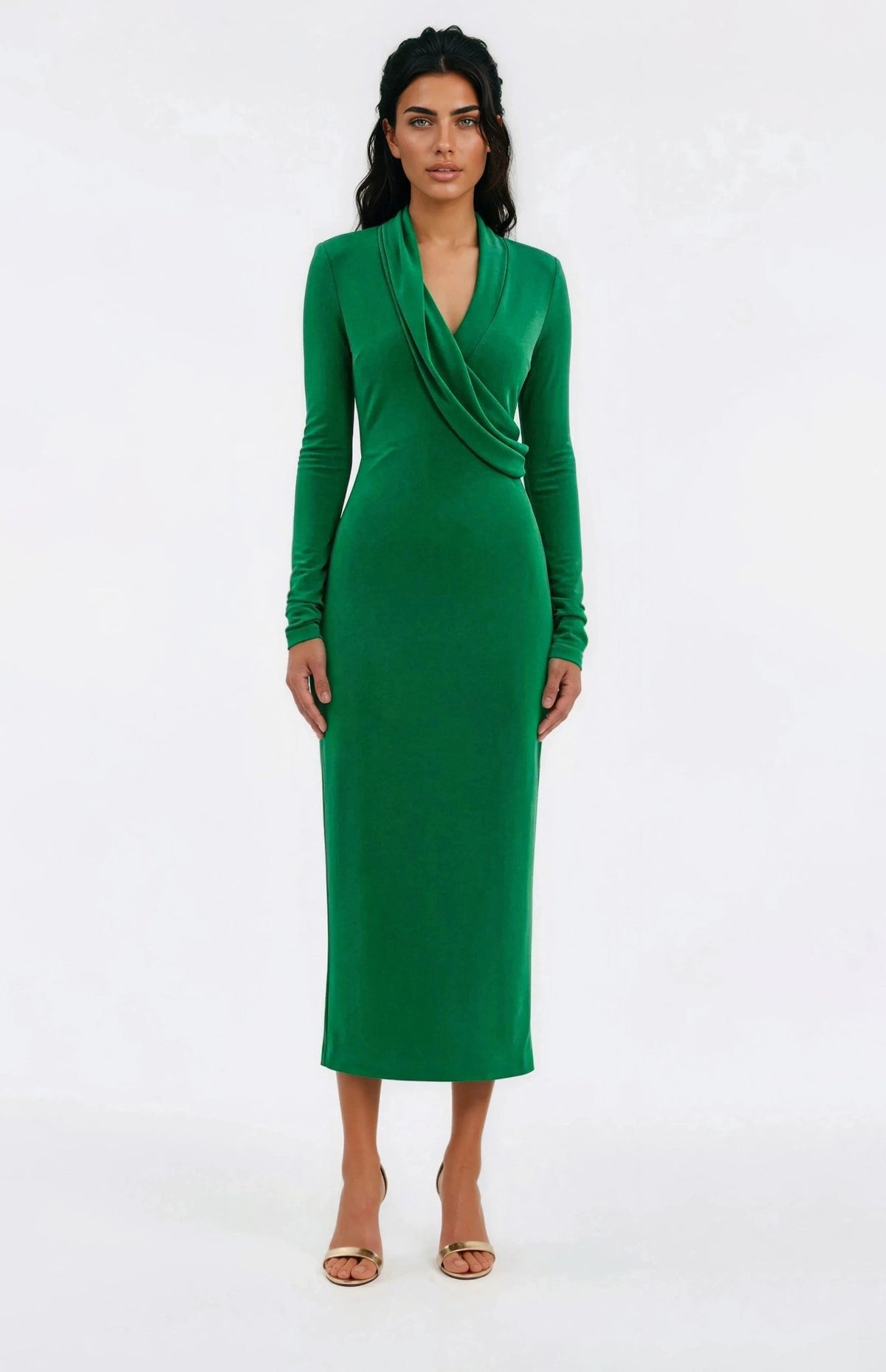 Erin L/S Midi – Emerald
