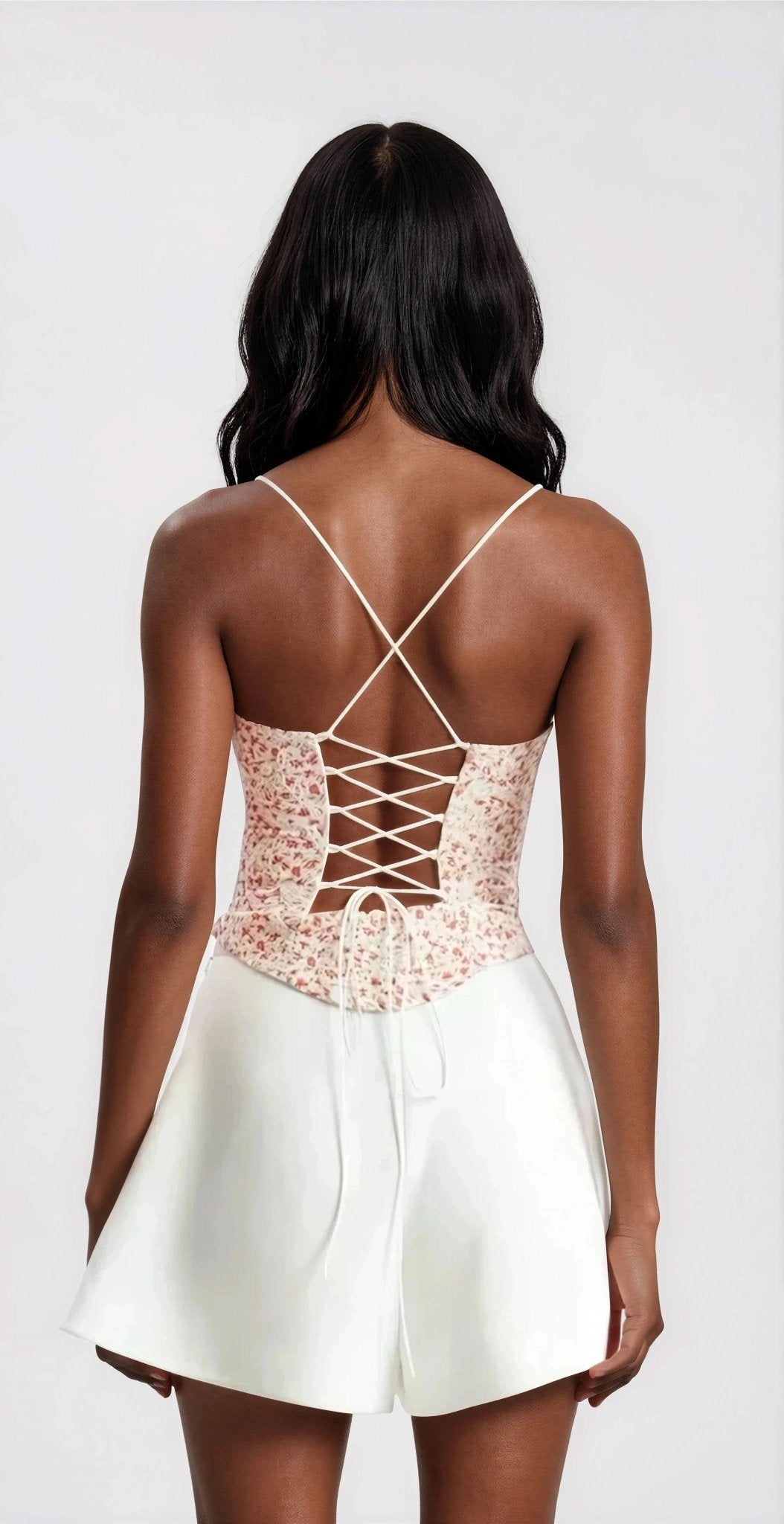 Estie Embroidered Corset Top – Red Floral (Final Sale)