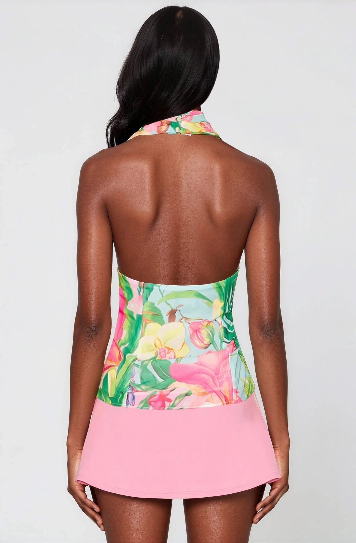 Fontes Halter Neck Top – Pink Floral (Final Sale)