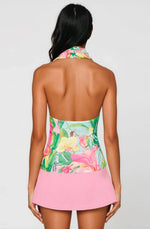 Fontes Halter Neck Top – Pink Floral (Final Sale)