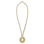 Golden Halo Necklace Handmade Metal Bead Indian Pendant