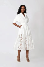 Hayden Shirt Dress – White