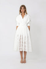 Hayden Shirt Dress – White