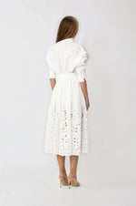 Hayden Shirt Dress – White