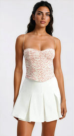 Helenia Pleated Skort – Orchid White (Final Sale)