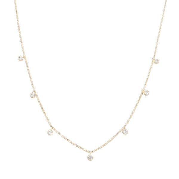 HONEYCAT - Crystal Bezel Stardust Necklace