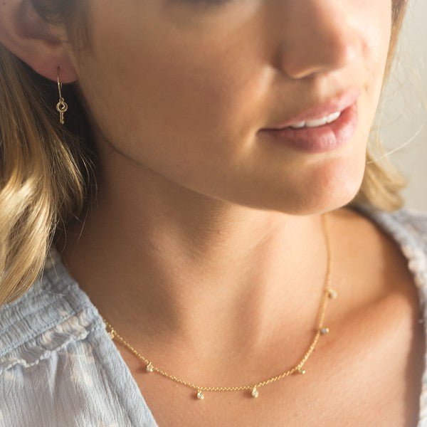 HONEYCAT - Crystal Bezel Stardust Necklace