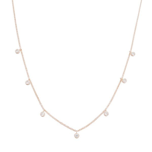 HONEYCAT - Crystal Bezel Stardust Necklace