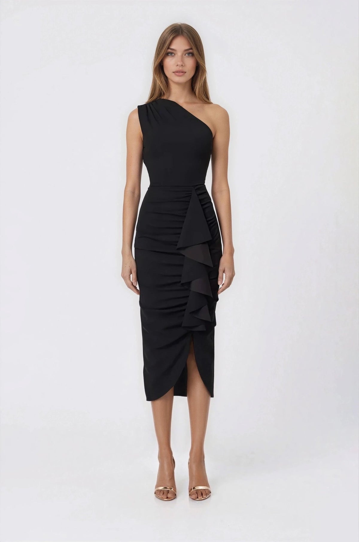 Jade Midi Dress - Black