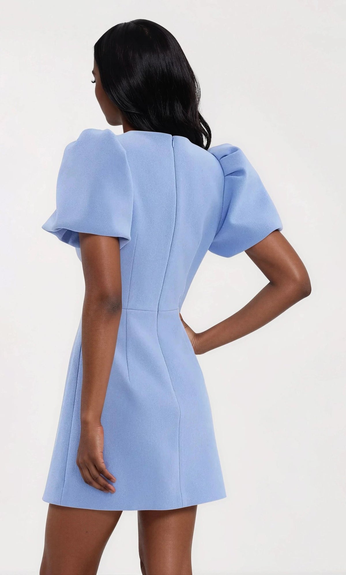 Juliana Puff Sleeve Mini – Blue