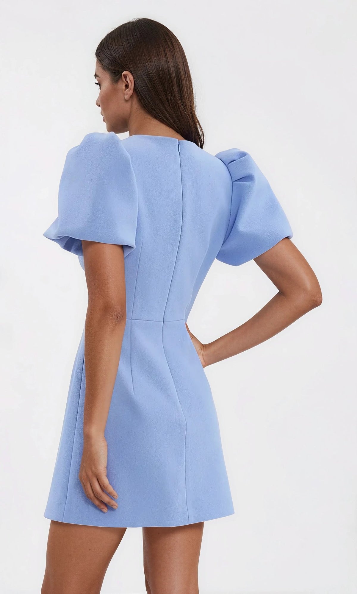 Juliana Puff Sleeve Mini – Blue