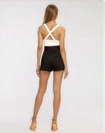 Kasey Belted Mini Short - Black