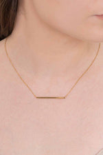 Lovoda - 14k Modern Minimalist Bar Necklace