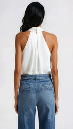 Maia Gather Sleeveless Top - Ivory