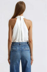 Maia Gather Sleeveless Top - Ivory