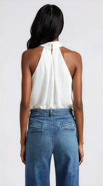 Maia Gather Sleeveless Top - Ivory