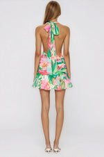 Mave Halter Neck Mini Dress – Pink Floral (Final Sale)