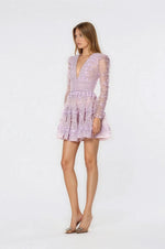 Megan Mini Dress – Lavender