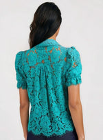 Mina Lace Shirt - Topaz - XO, Tina