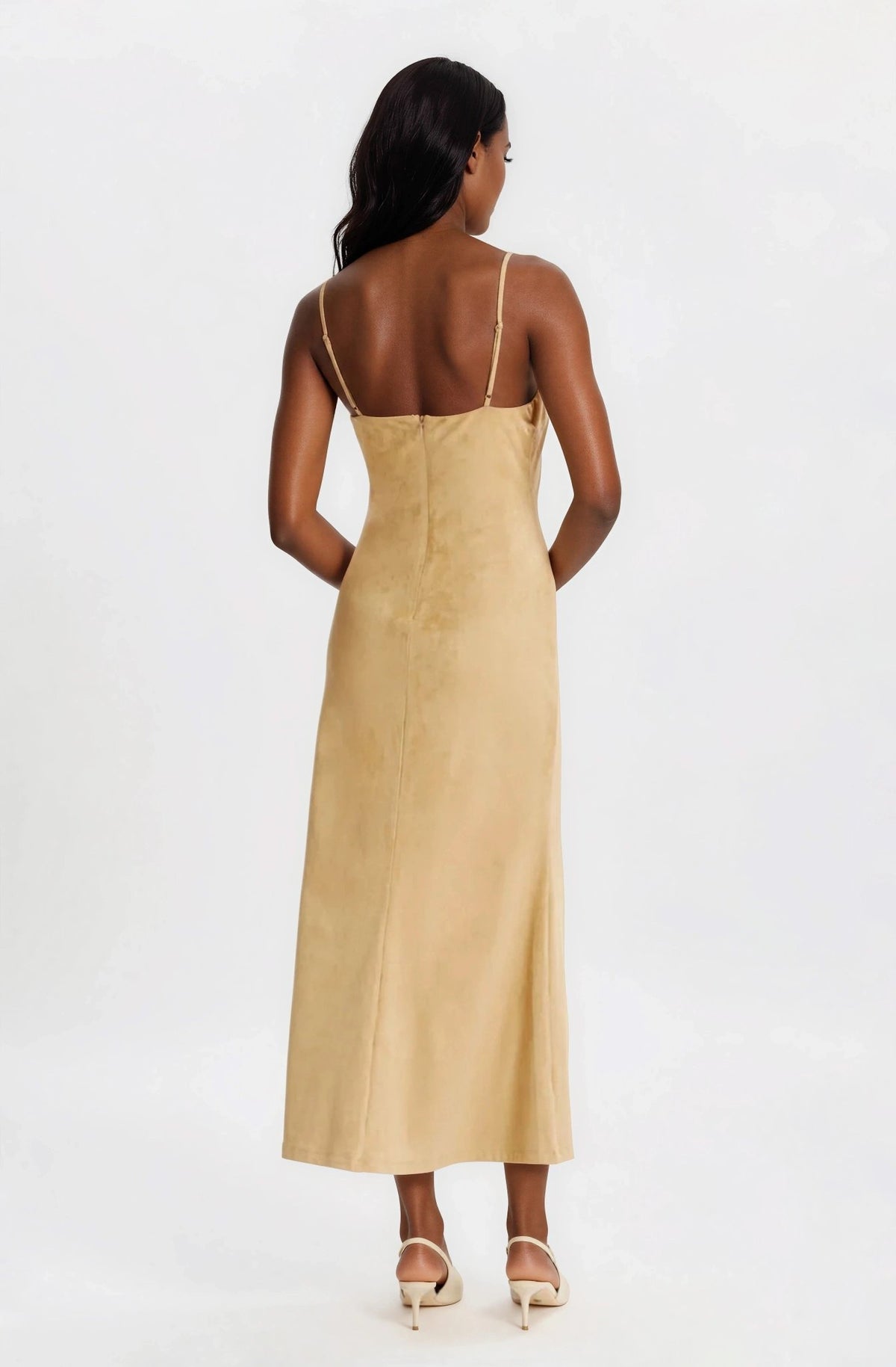Nadira Faux Suede Dress – Soft Camel - XO, Tina