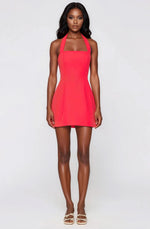 Nevelle Hourglass Halter Dress – Flame Red (Final Sale)