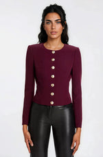 Olempia Crepe Blazer - Malbec - XO, Tina