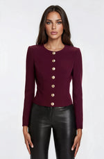 Olempia Crepe Blazer - Malbec - XO, Tina