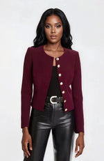 Olempia Crepe Blazer - Malbec - XO, Tina