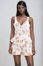 Botanical Poplin Top – Off White