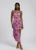 Floral Haze Bustier Mini Dress – Violet