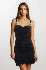 Gavea Mesh Mini Dress – Black