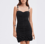 PatBO Gavea Mesh Mini Dress – Black