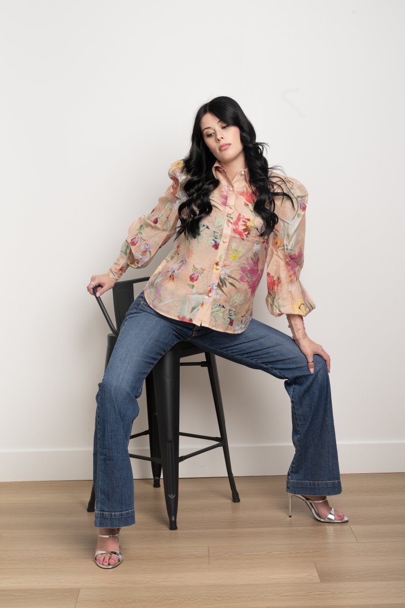 Lily Flower Shirt – Orange