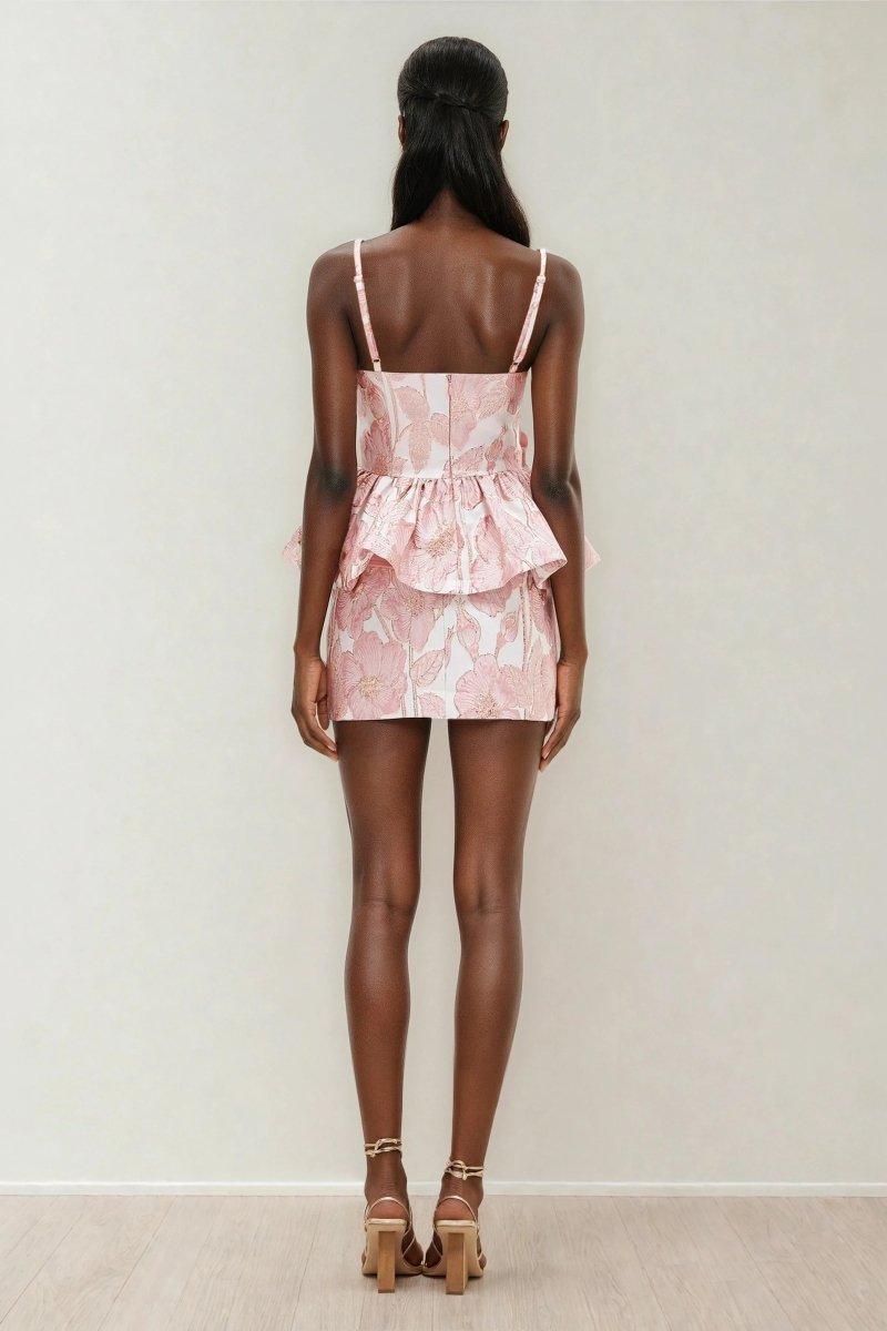 Petal Jacquard Top – Pink