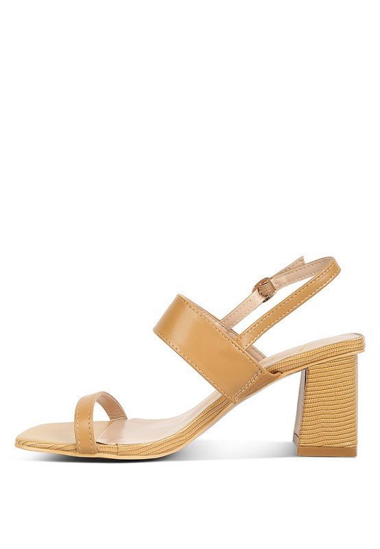 Rag Company - Elasticated Gussets Block Heel Sandals