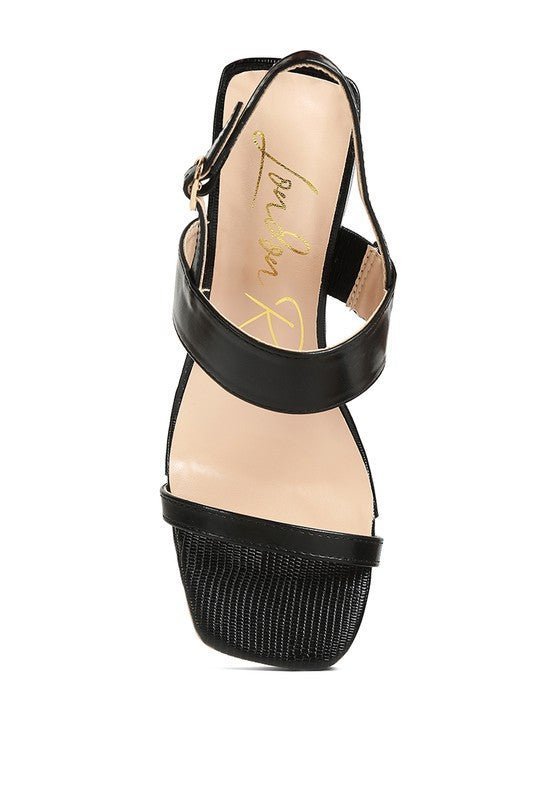 Rag Company - Elasticated Gussets Block Heel Sandals