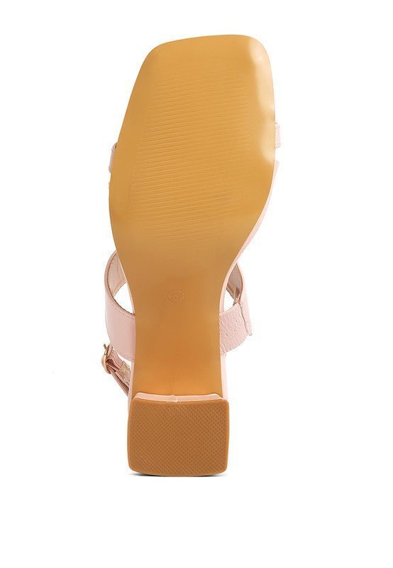 Rag Company - Elasticated Gussets Block Heel Sandals