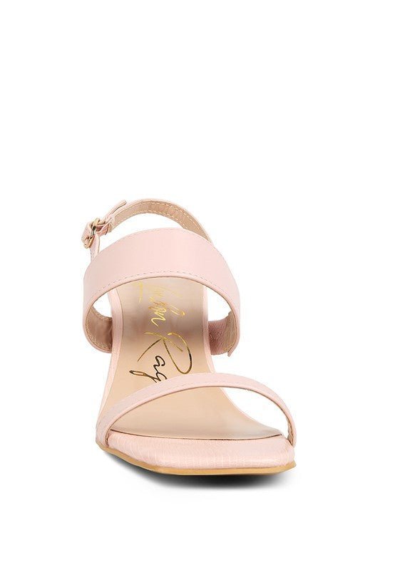 Rag Company - Elasticated Gussets Block Heel Sandals