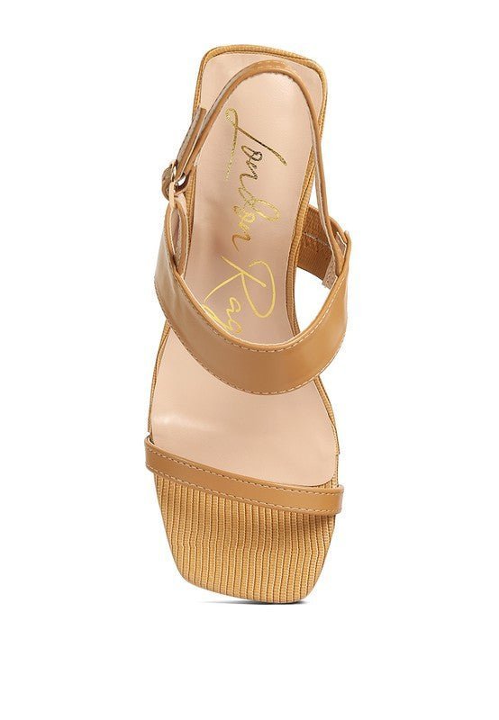 Rag Company - Elasticated Gussets Block Heel Sandals