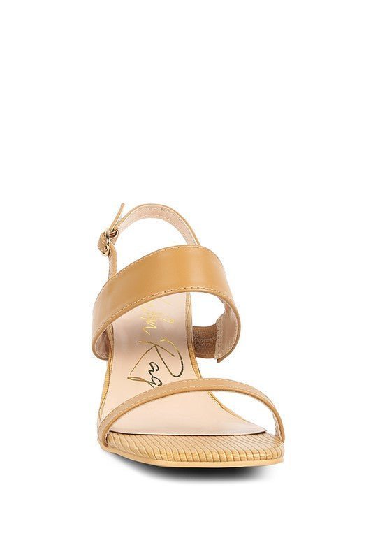 Rag Company - Elasticated Gussets Block Heel Sandals