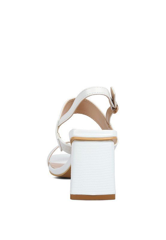 KIRK Elasticated Gussets Block Heel Sandals - Encompass Boutique