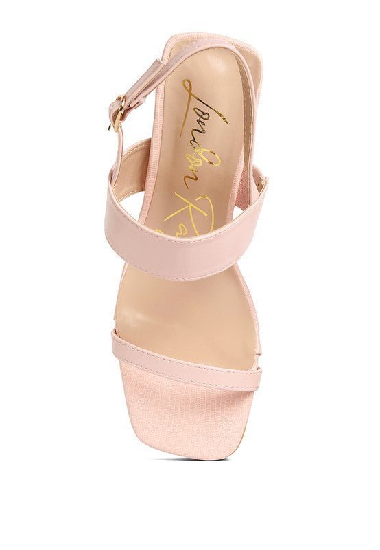 Rag Company - Elasticated Gussets Block Heel Sandals