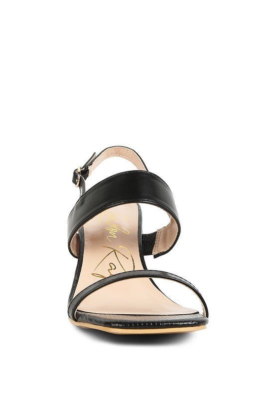 Rag Company - Elasticated Gussets Block Heel Sandals