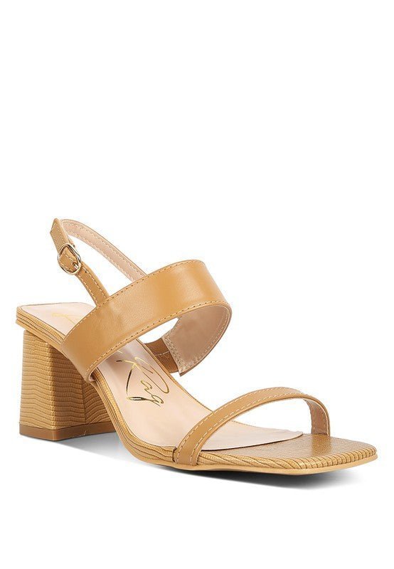 Rag Company - Elasticated Gussets Block Heel Sandals