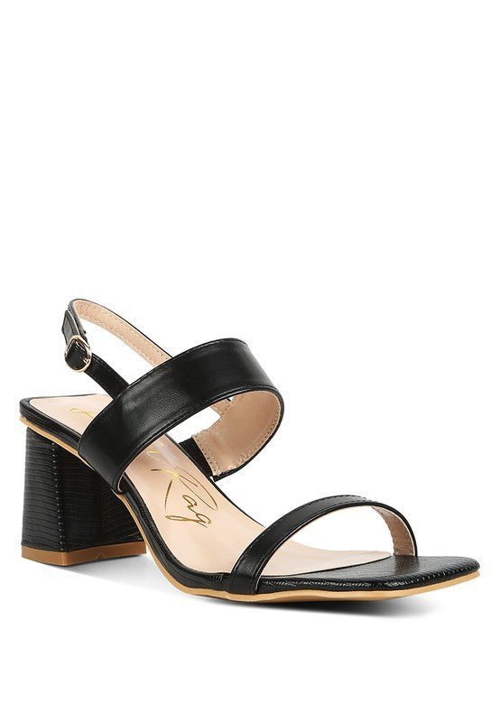 Rag Company - Elasticated Gussets Block Heel Sandals